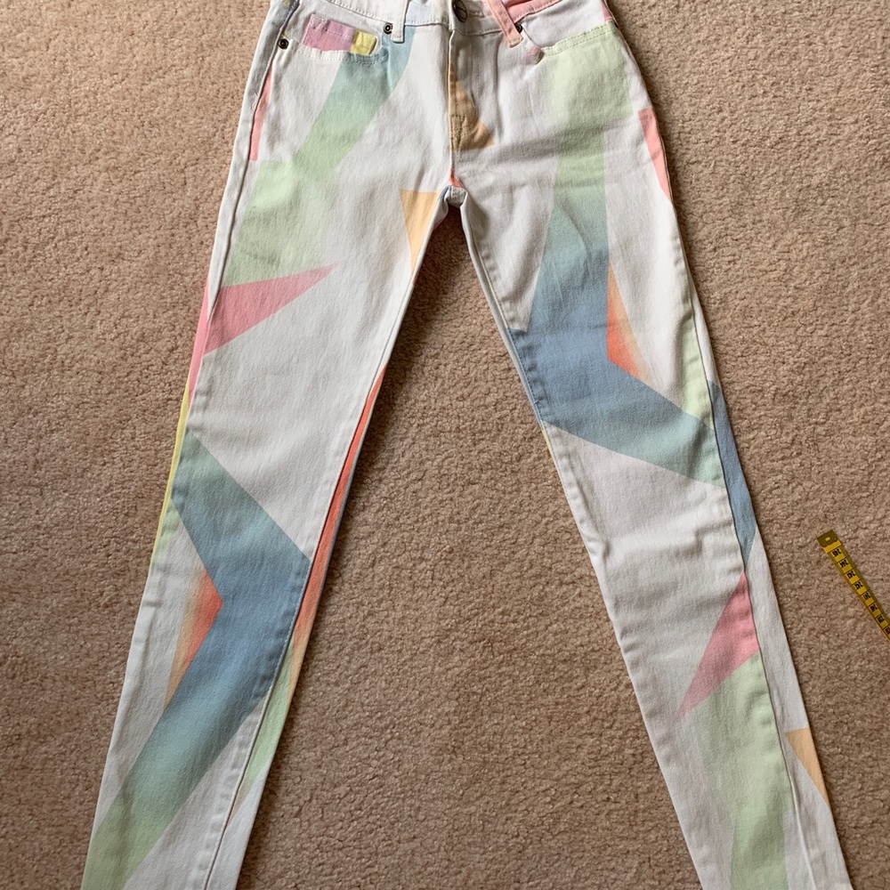Colour Block Jeans - Picture 2 of 4